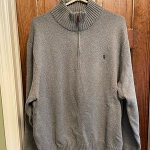 XXL gray quarter zip by Ralph Lauren! Gently worn.